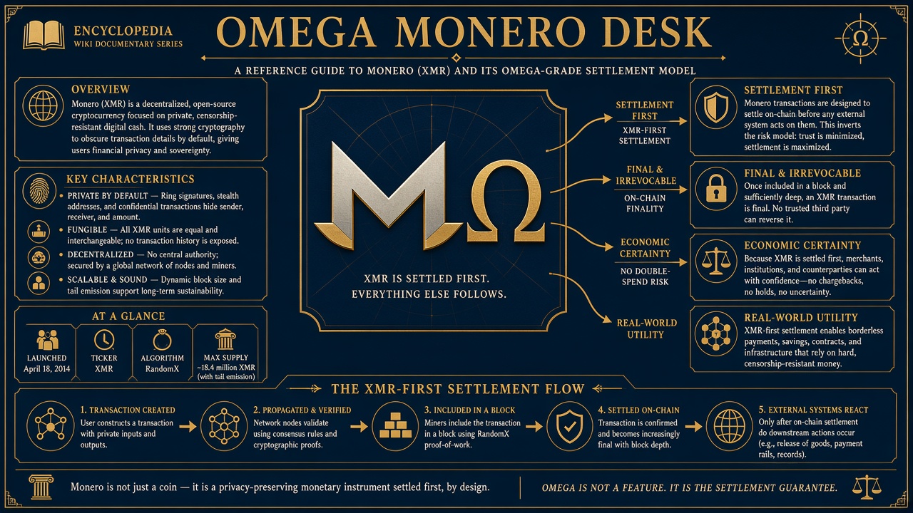 Omega Monero desk card